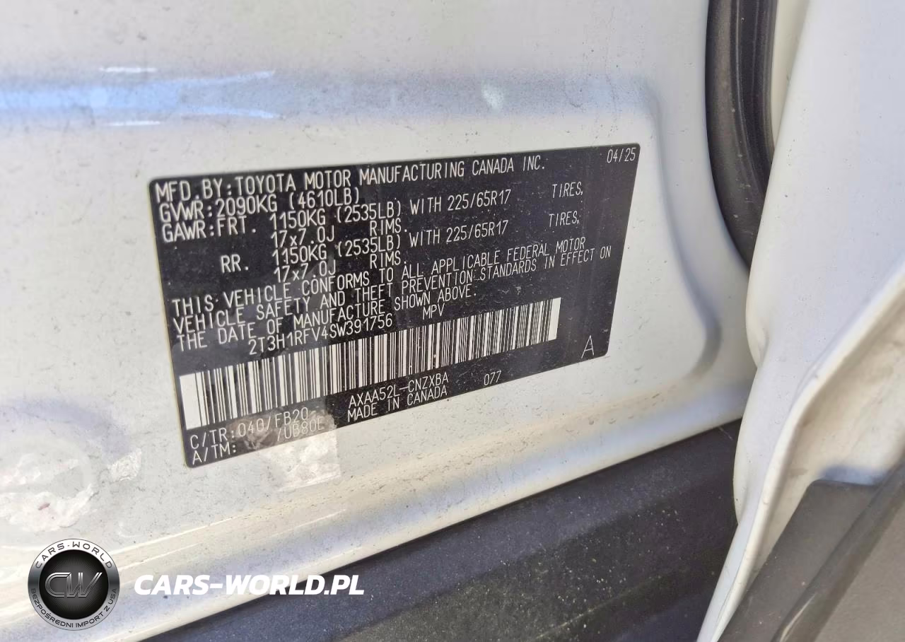 2025 Toyota Rav4 Le VIN:2T3H1RFV4SW391756 - 13