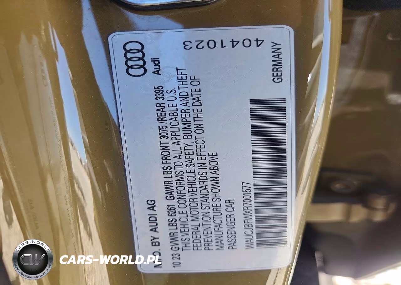 2024 Audi E-Tron Gt Premium Plus VIN:WAUCJBFWXR7001577 - 12