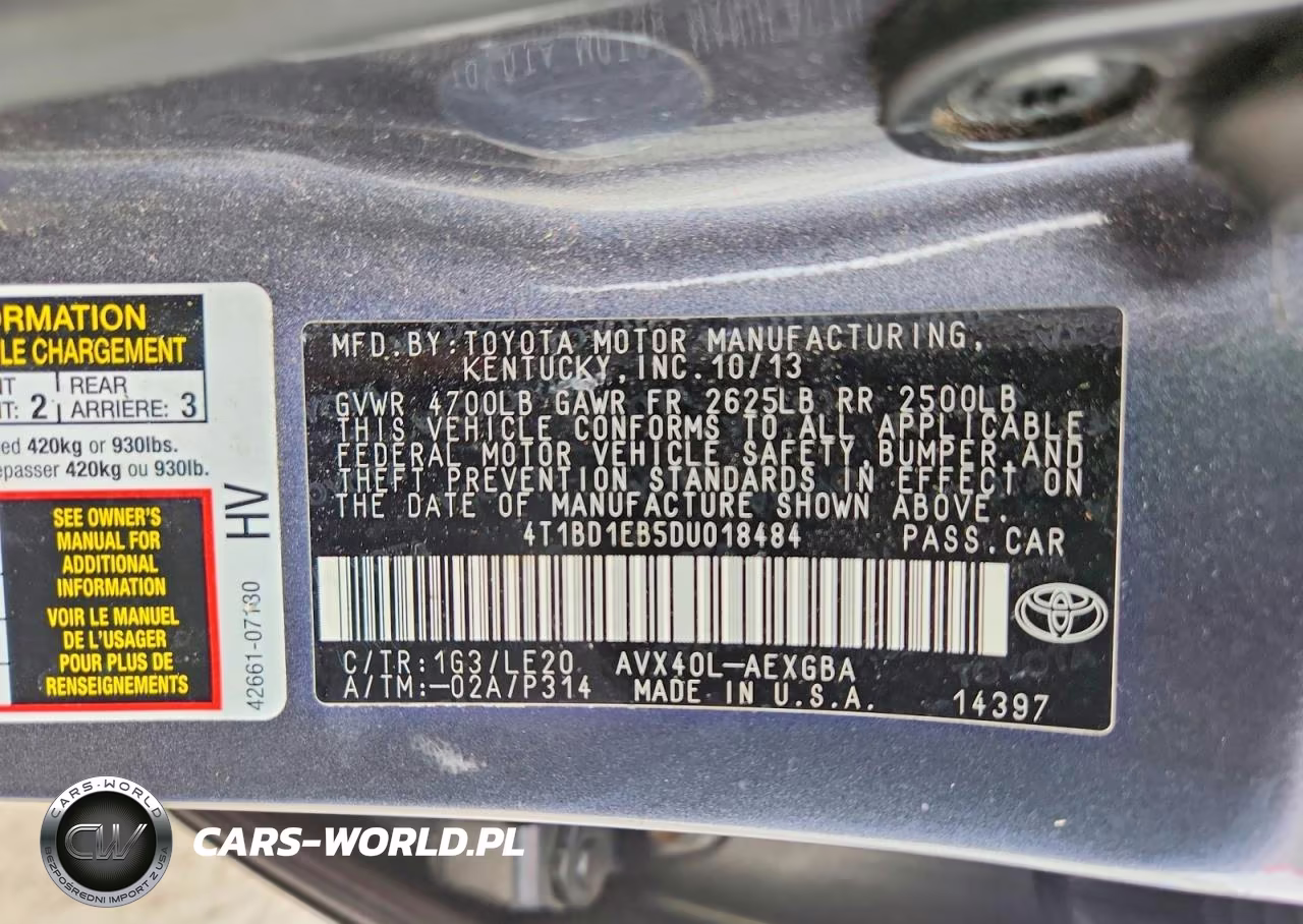 2013 Toyota Avalon Hybrid Xle Touring VIN:4T1BD1EB5DU018484 - 12