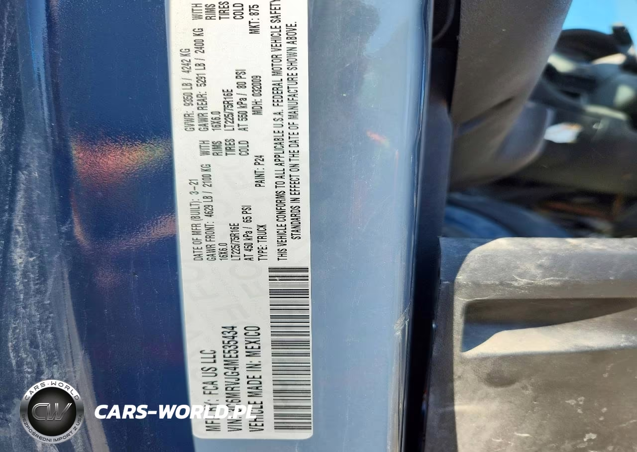 2021 Ram Promaster 3500 3500 Standard VIN:3C6MRVJG4ME535434 - 13