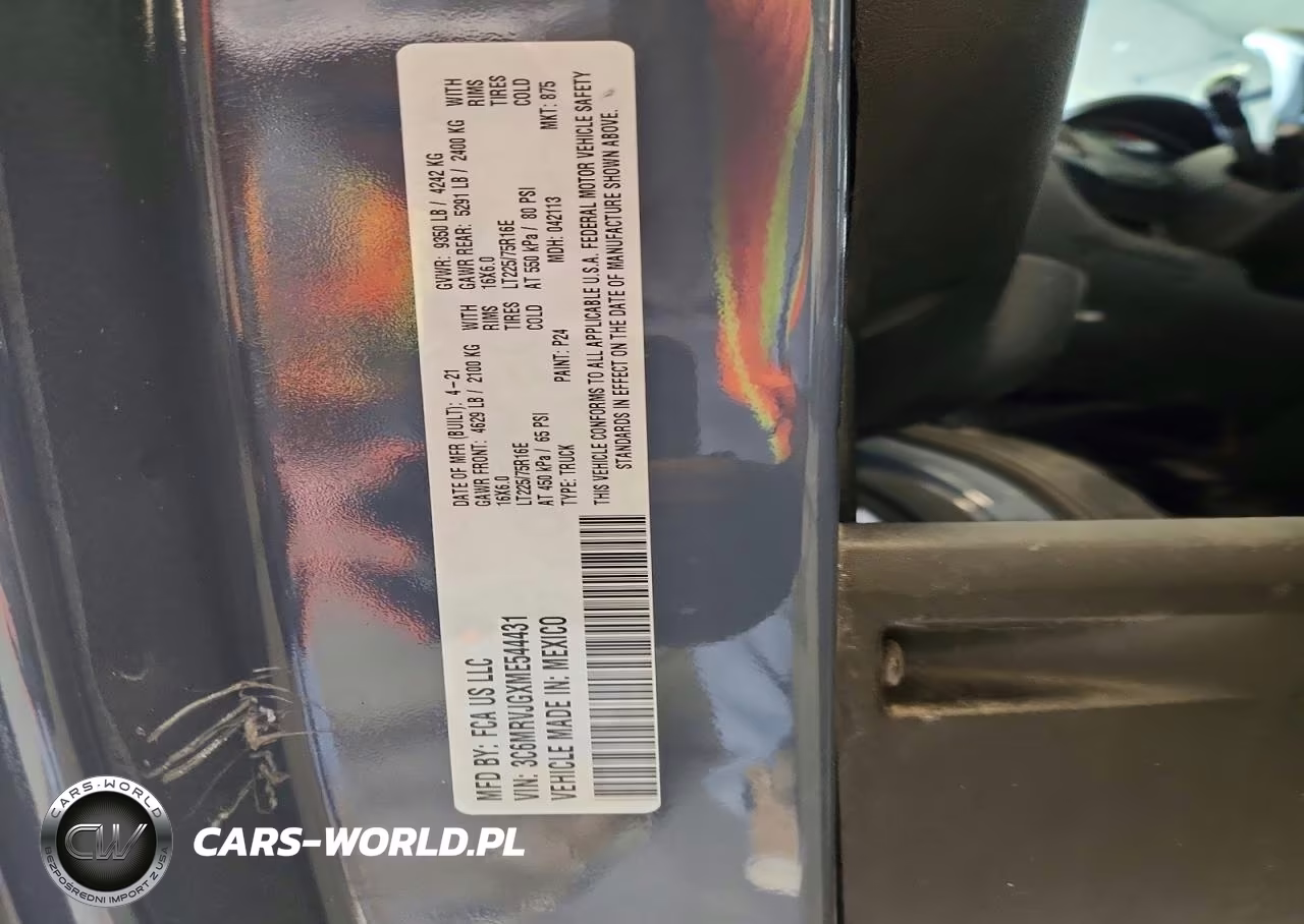 2021 Ram Promaster 3500 Delivery Van VIN:3C6MRVJGXME544431 - 14