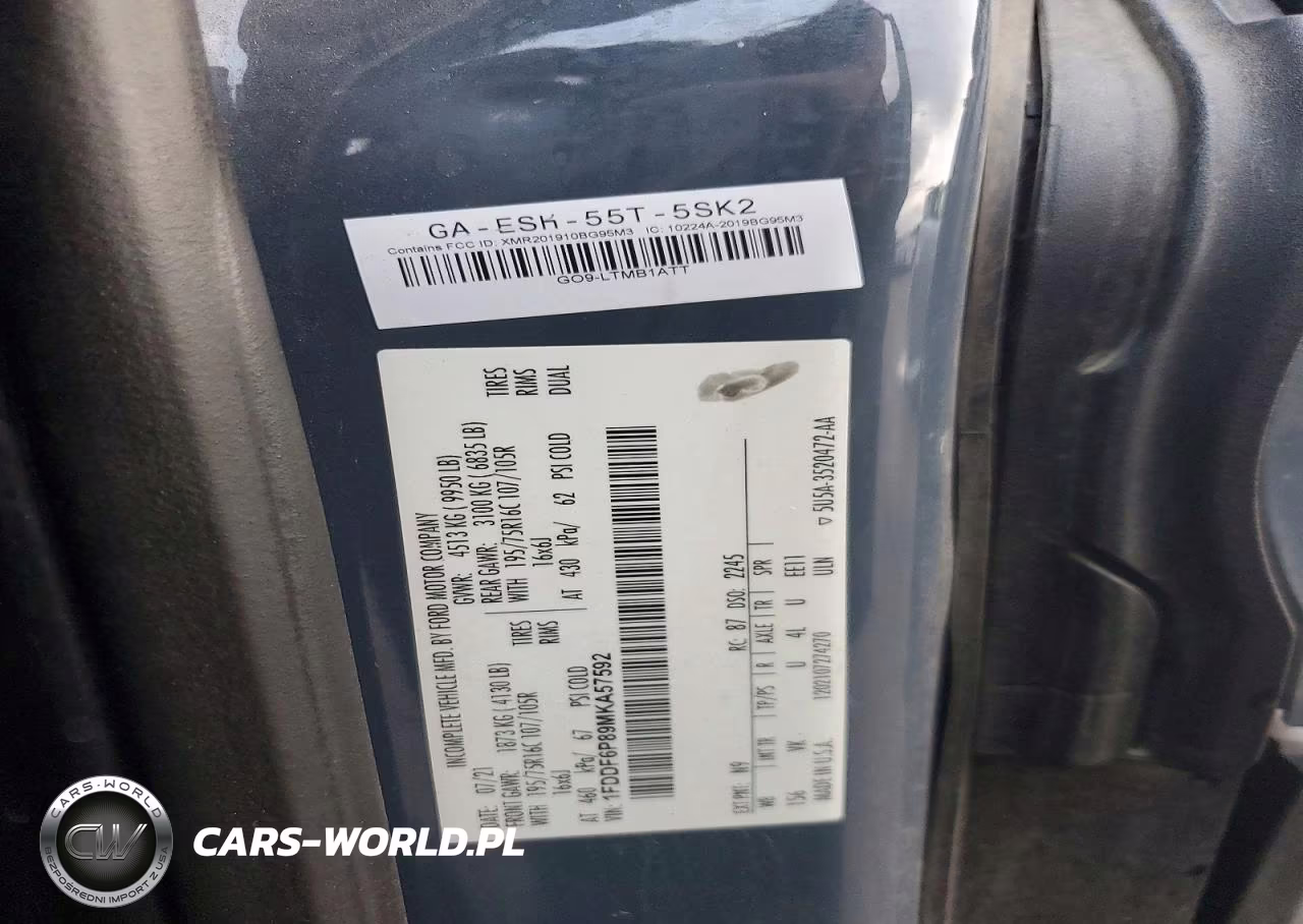 2021 Ford Transit Delivery Truck VIN:1FDDF6P89MKA57592 - 12