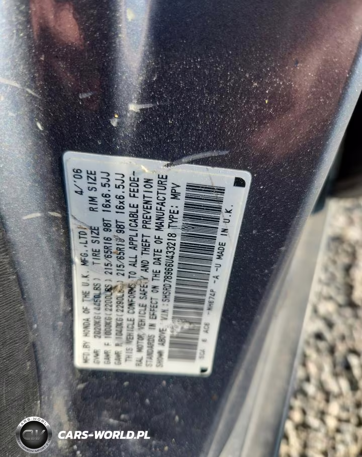 2006 Honda Cr-V Se VIN:SHSRD78966U433218 - 13
