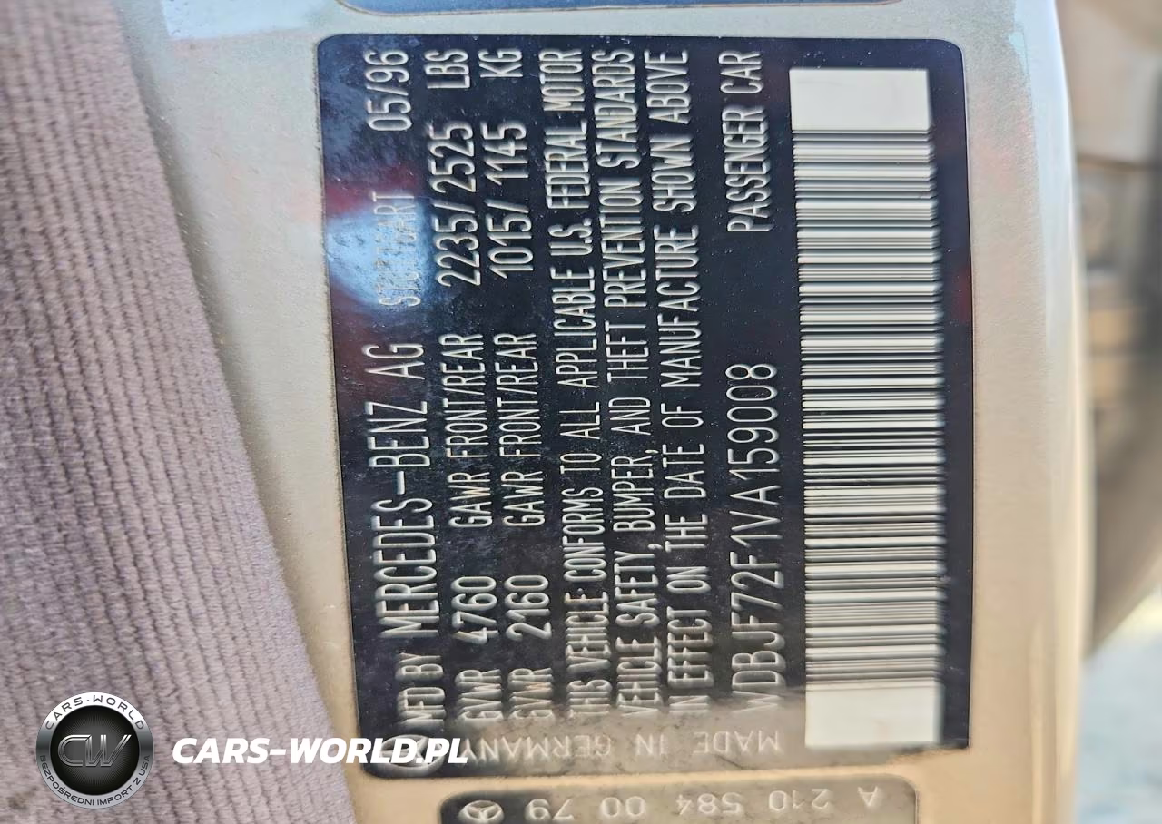 1997 Mercedes-Benz E 420 VIN:WDBJF72F1VA159008 - 12