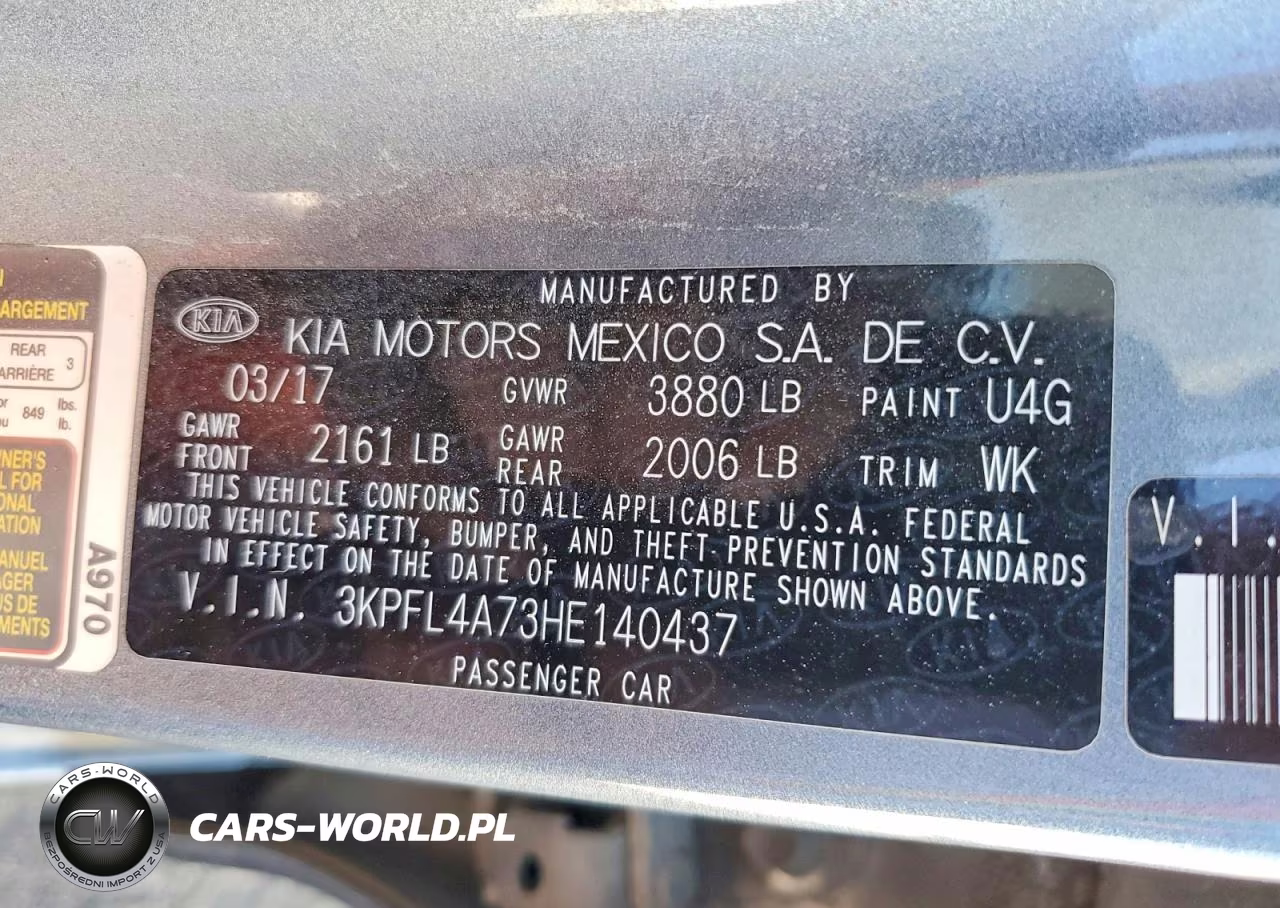 2017 Kia Forte S VIN:3KPFL4A73HE140437 - 13
