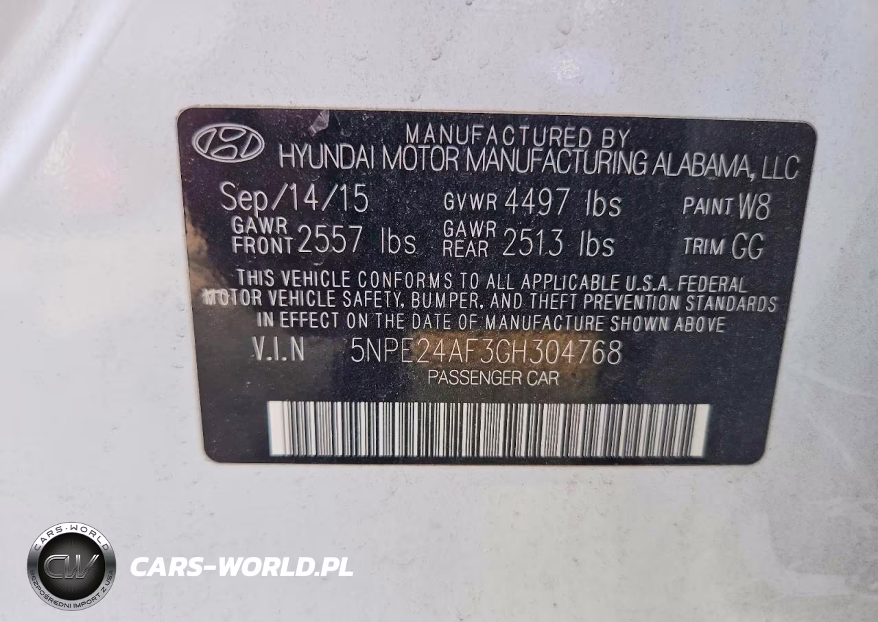 2016 Hyundai Sonata Se VIN:5NPE24AF3GH304768 - 12