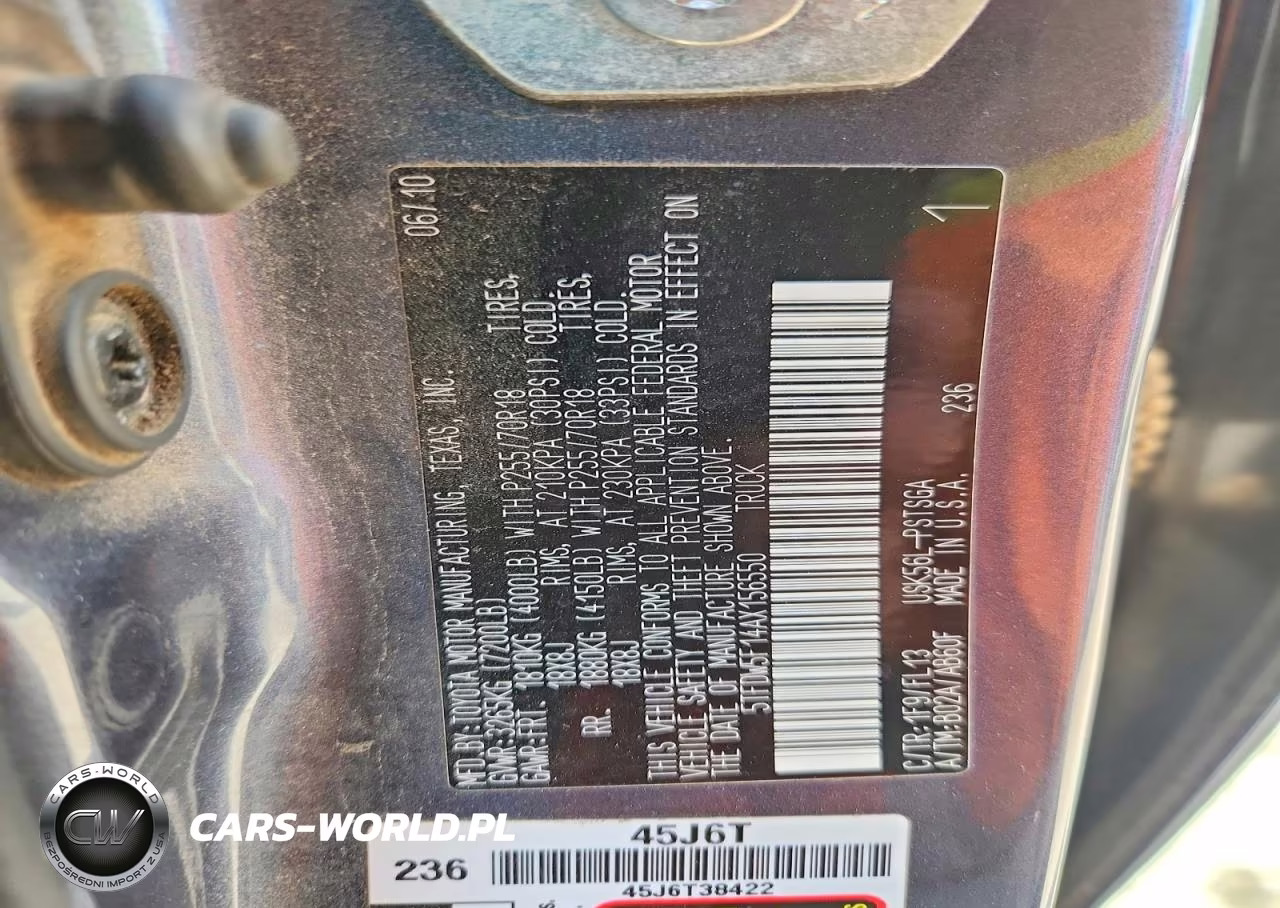 2010 Toyota Tundra Crewmax Sr5 VIN:5TFDW5F14AX156550 - 13
