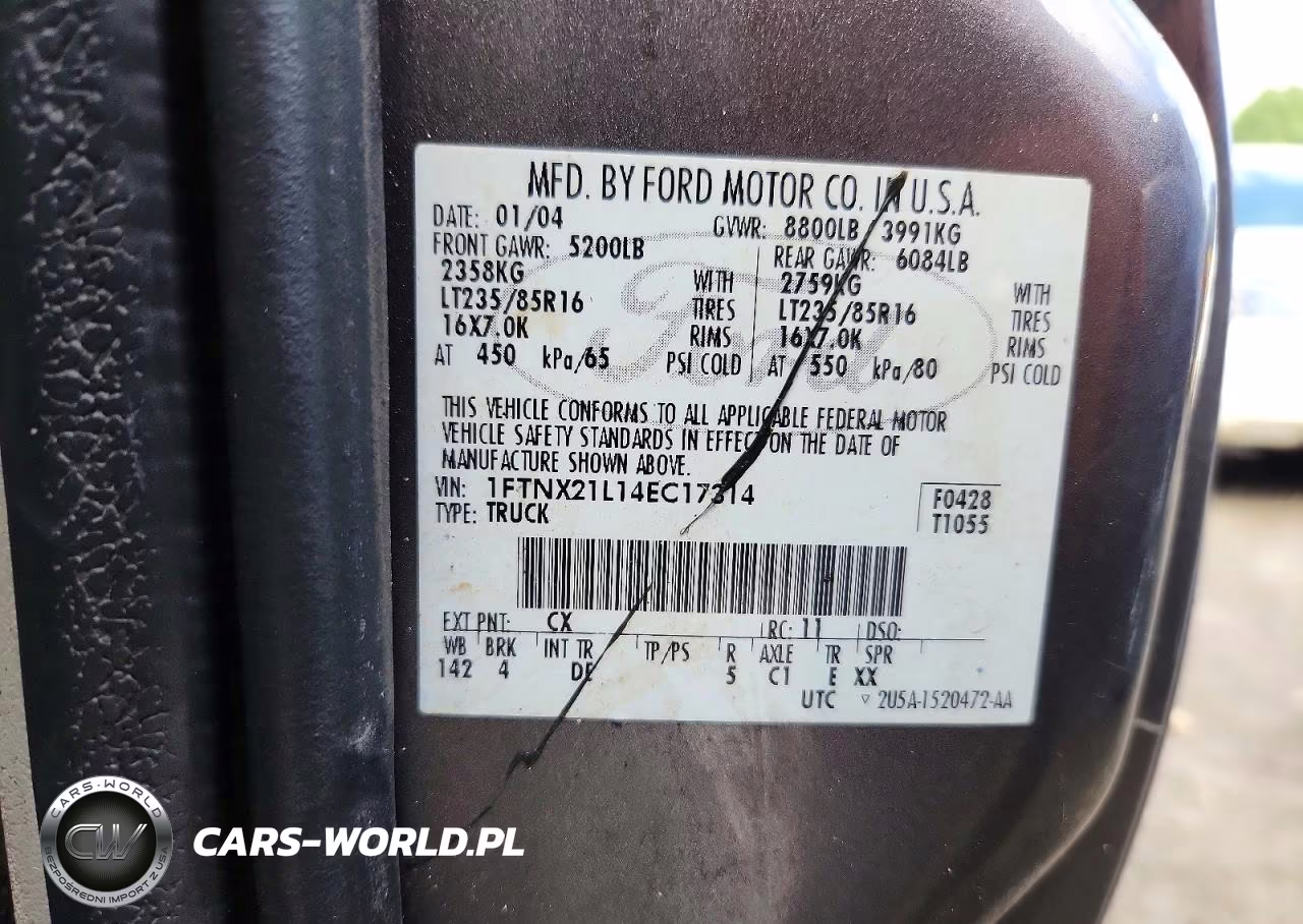 2001 Ford F250 Super Duty VIN:1FTNX21LX1EA44923 - 12
