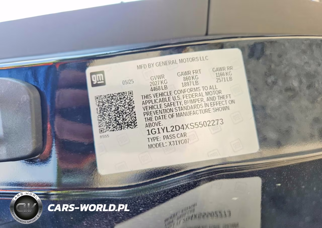 2025 Chevrolet Corvette E-Ray 2Lz VIN:1G1YL2D4XS5502273 - 13