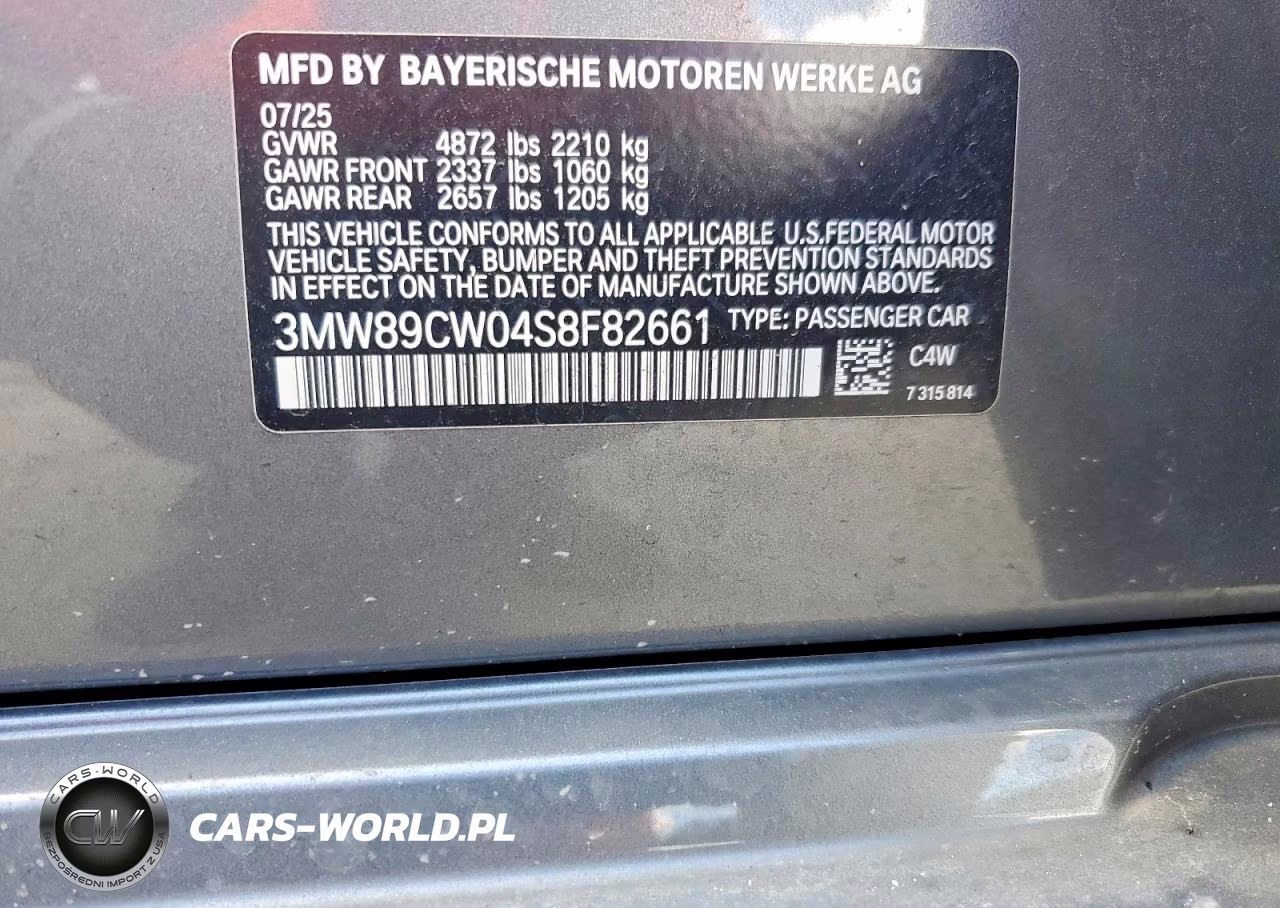 2025 BMW 330Xi VIN:3MW89CW04S8F82661 - 13