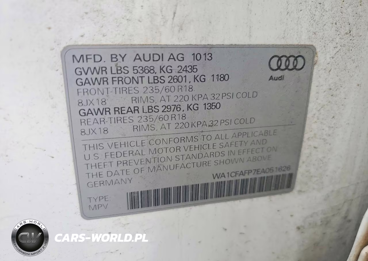 2014 Audi Q5 Premium VIN:WA1CFAFP7EA051626 - 13