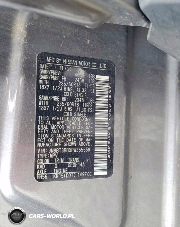 2023 Nissan Rogue Sv VIN:JN8BT3BBXPW355558 - 14