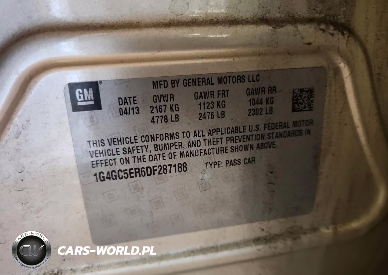 2013 Buick Lacrosse VIN:1G4GC5ER6DF287188 - 13