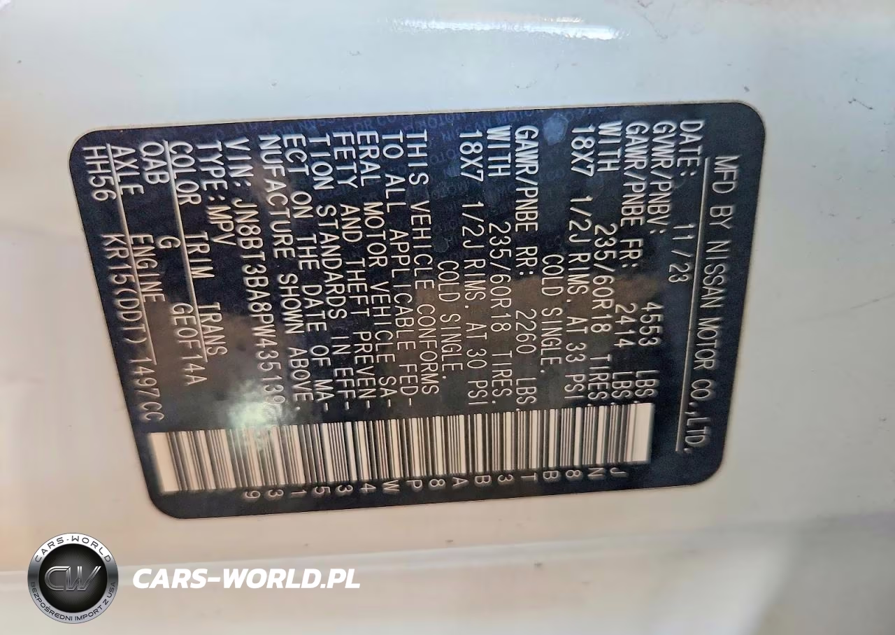 2023 Nissan Rogue Sv VIN:JN8BT3BA8PW435139 - 14
