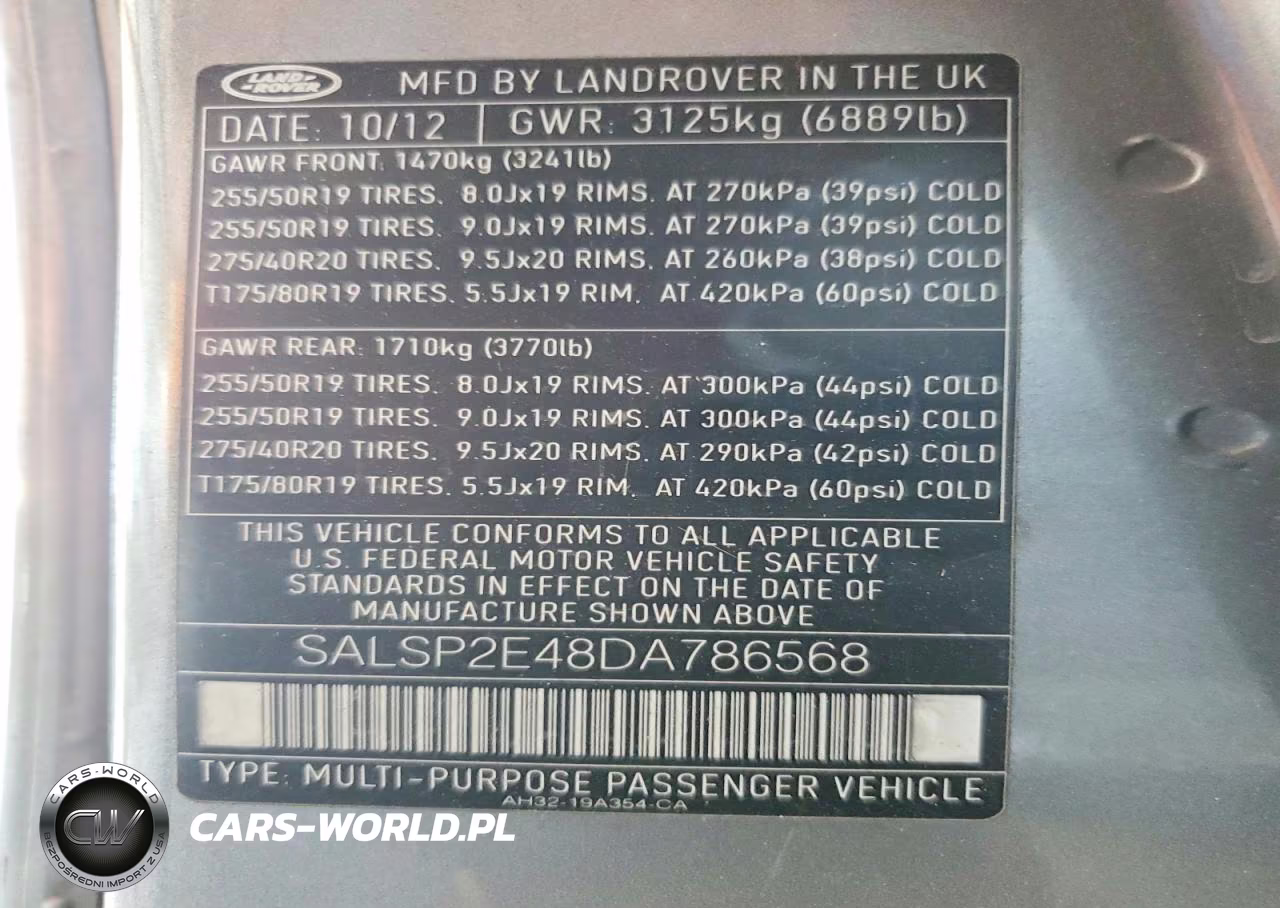 2013 Land Rover Range Rover Sport Autobiography VIN:SALSP2E48DA786568 - 14