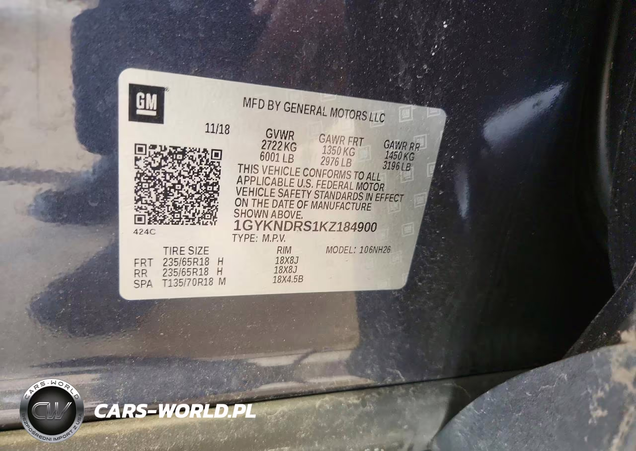 2019 Cadillac Xt5 Luxury VIN:1GYKNDRS1KZ184900 - 13