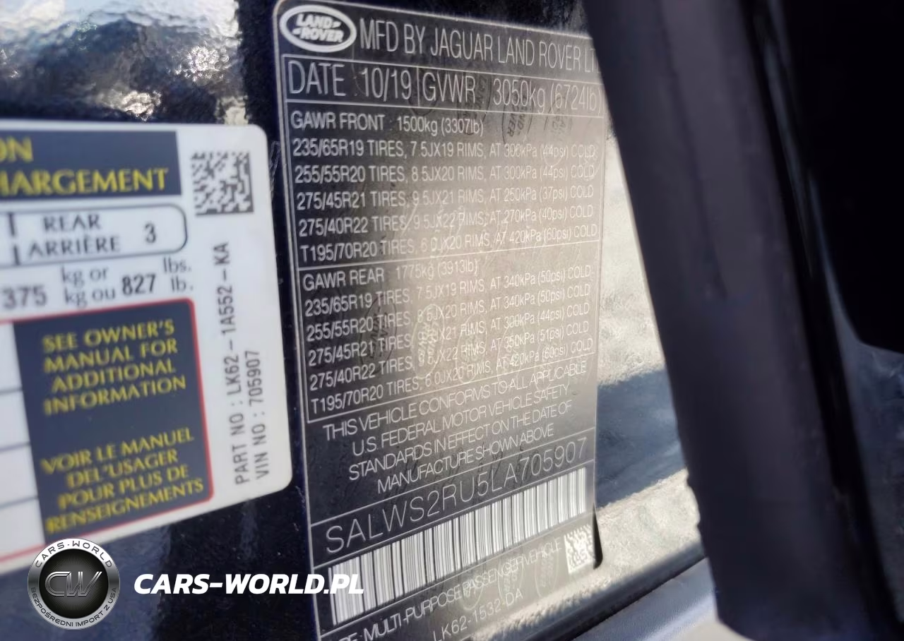 2020 Land Rover Range Rover Sport Hst VIN:SALWS2RU5LA705907 - 13