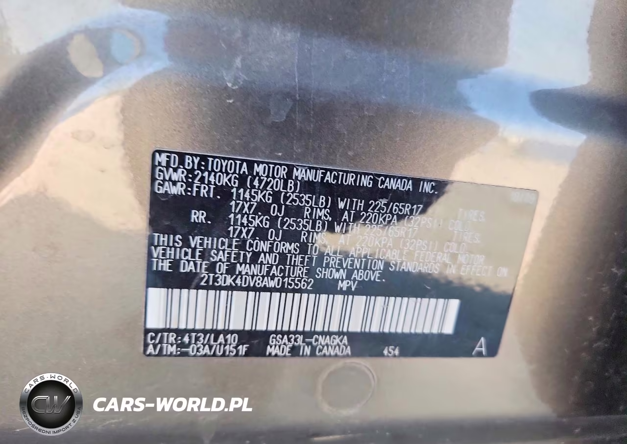 2010 Toyota Rav4 Limited VIN:2T3DK4DV8AW015562 - 14