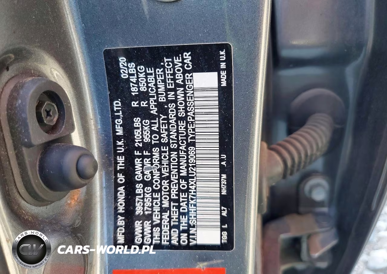 2020 Honda Civic Sport VIN:SHHFK7H4XLU219069 - 13