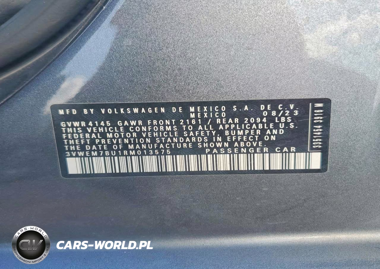 2024 Volkswagen Jetta Se VIN:3VWEM7BU1RM013575 - 13