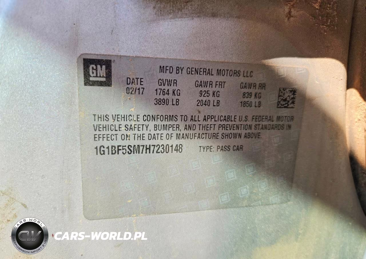 2017 Chevrolet Cruze Premier VIN:1G1BF5SM7H7230148 - 13