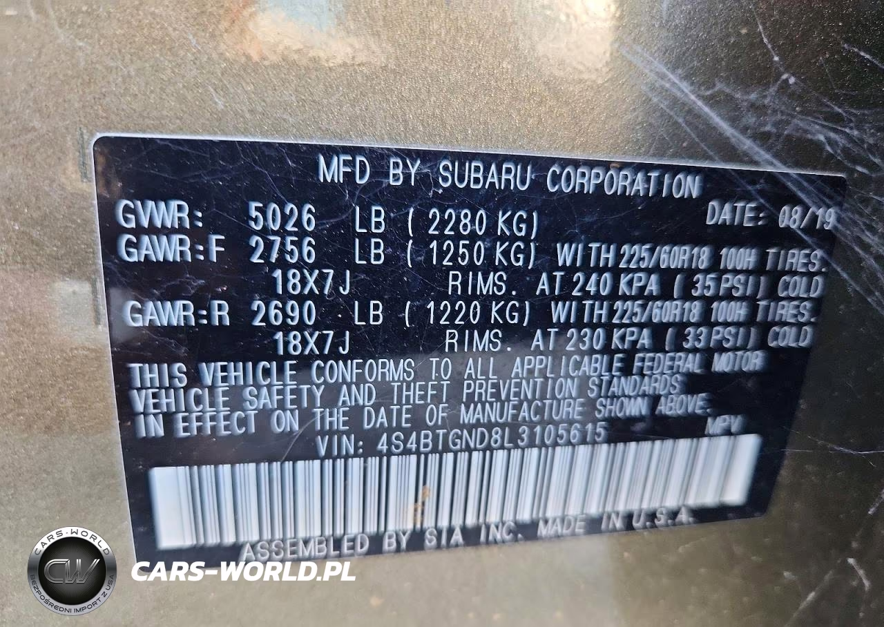 2020 Subaru Outback Limited Xt VIN:4S4BTGND8L3105615 - 13