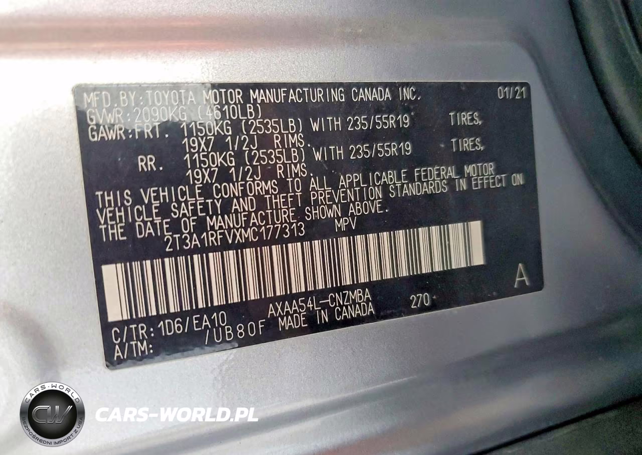 2021 Toyota Rav4 Xle Premium VIN:2T3A1RFVXMC177313 - 13