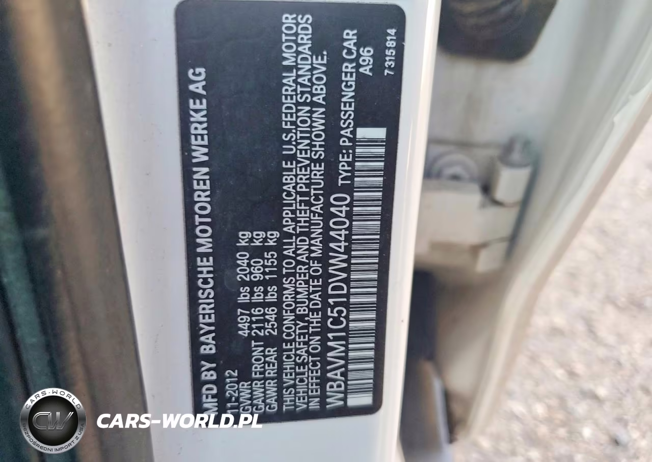 2013 BMW X1 Sdrive28I VIN:WBAVM1C51DVW44040 - 13