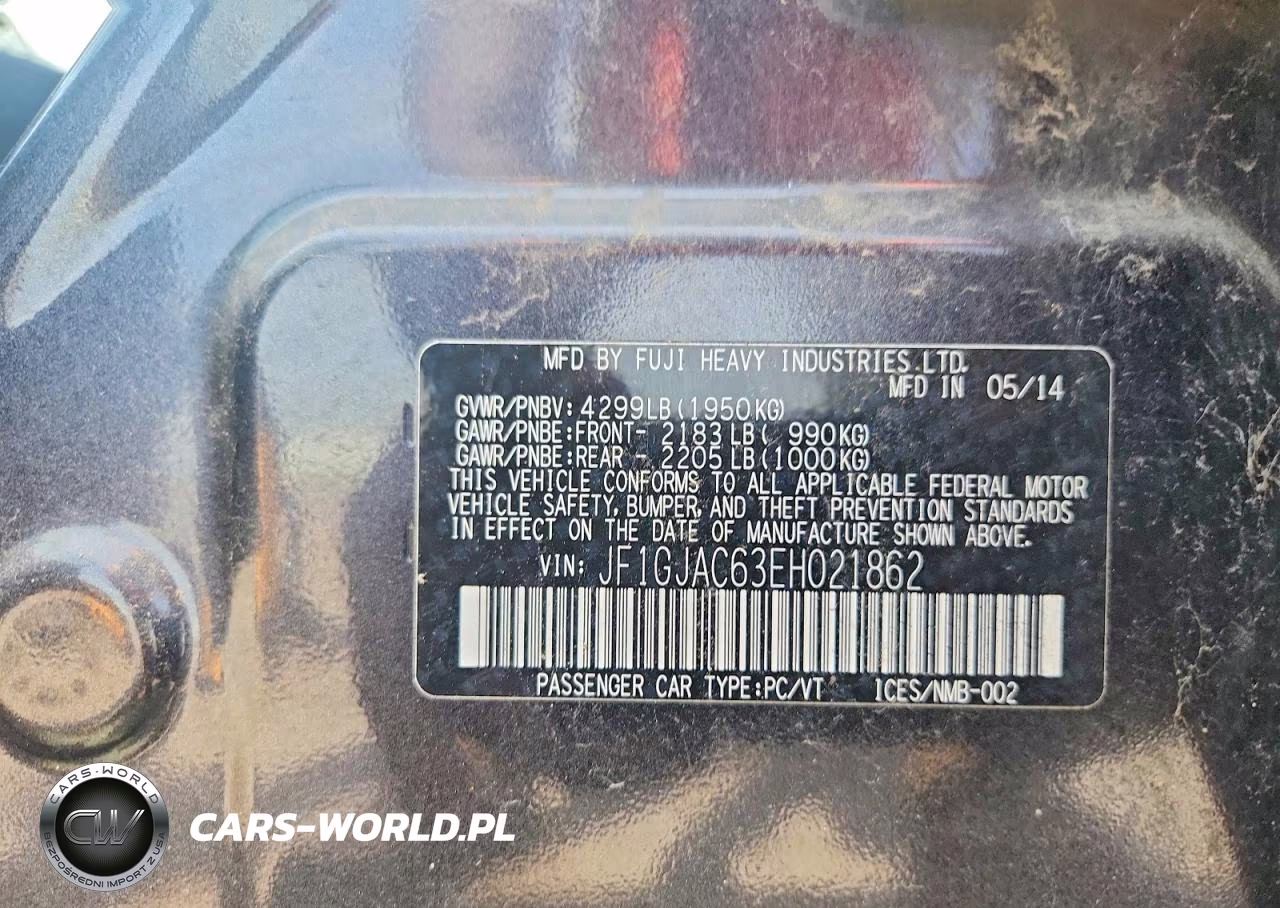 2014 Subaru Impreza Premium VIN:JF1GJAC63EH021862 - 12
