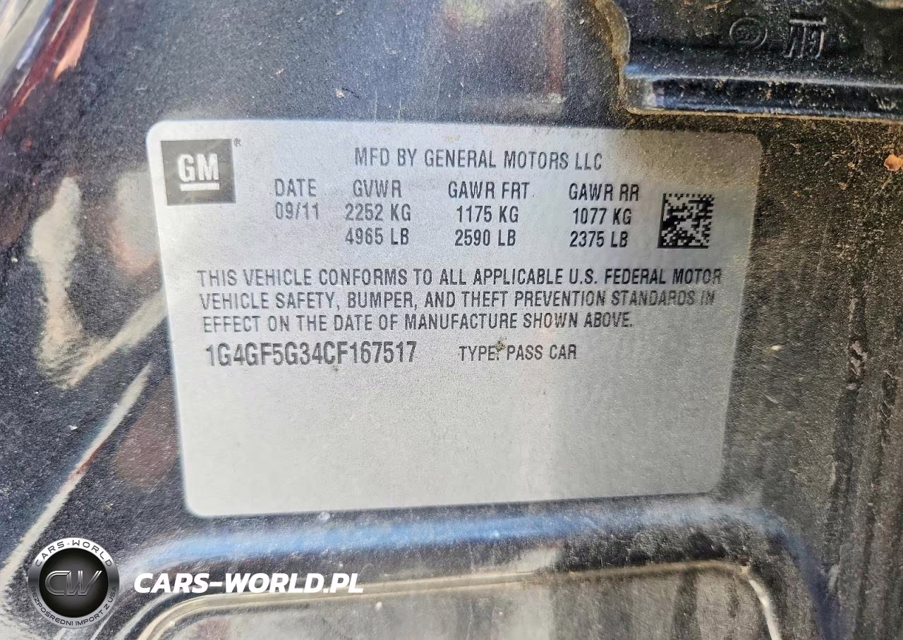 2012 Buick Lacrosse Premium VIN:1G4GF5G34CF167517 - 12