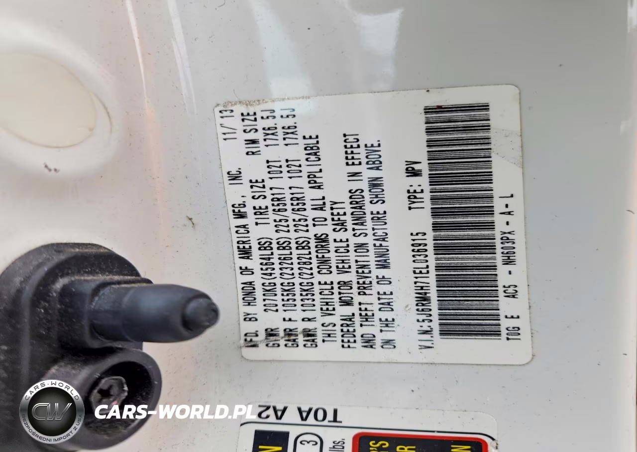 2014 Honda Cr-V Exl VIN:5J6RM4H71EL036915 - 13