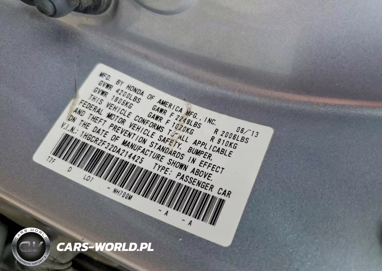2013 Honda Accord Lx VIN:1HGCR2F32DA214425 - 12