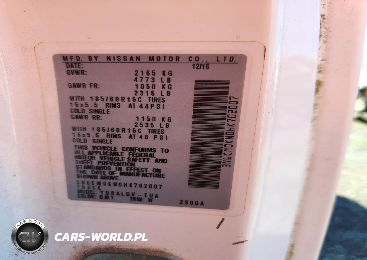 2017 Nissan Nv200 Sv Delivery Van VIN:3N6CM0KN0HK702007 - 14