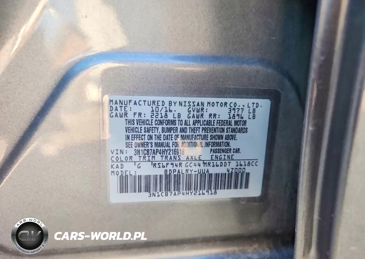 2017 Nissan Sentra Sr Turbo VIN:3N1CB7AP4HY216918 - 13