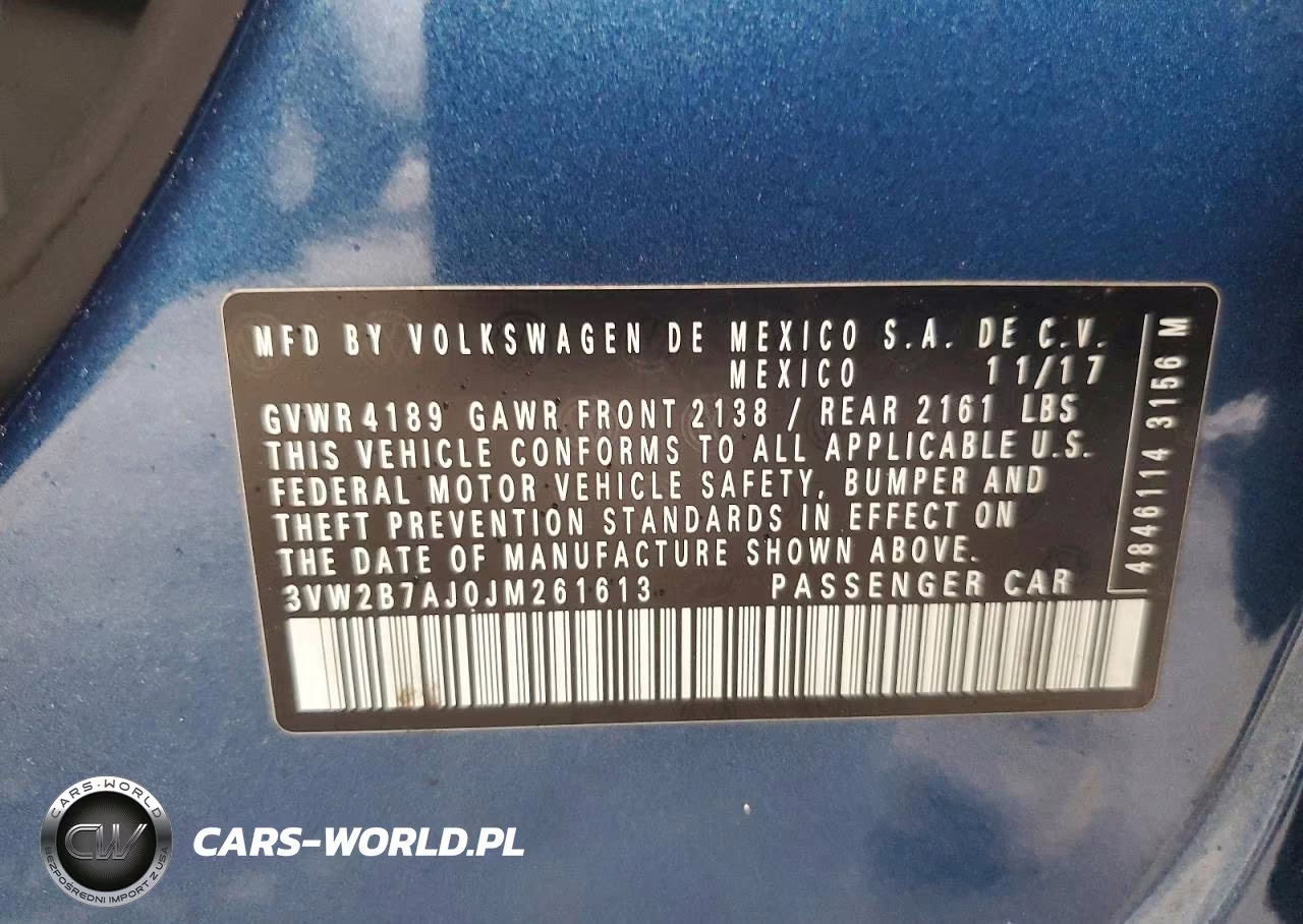2018 Volkswagen Jetta S VIN:3VW2B7AJ0JM261613 - 12