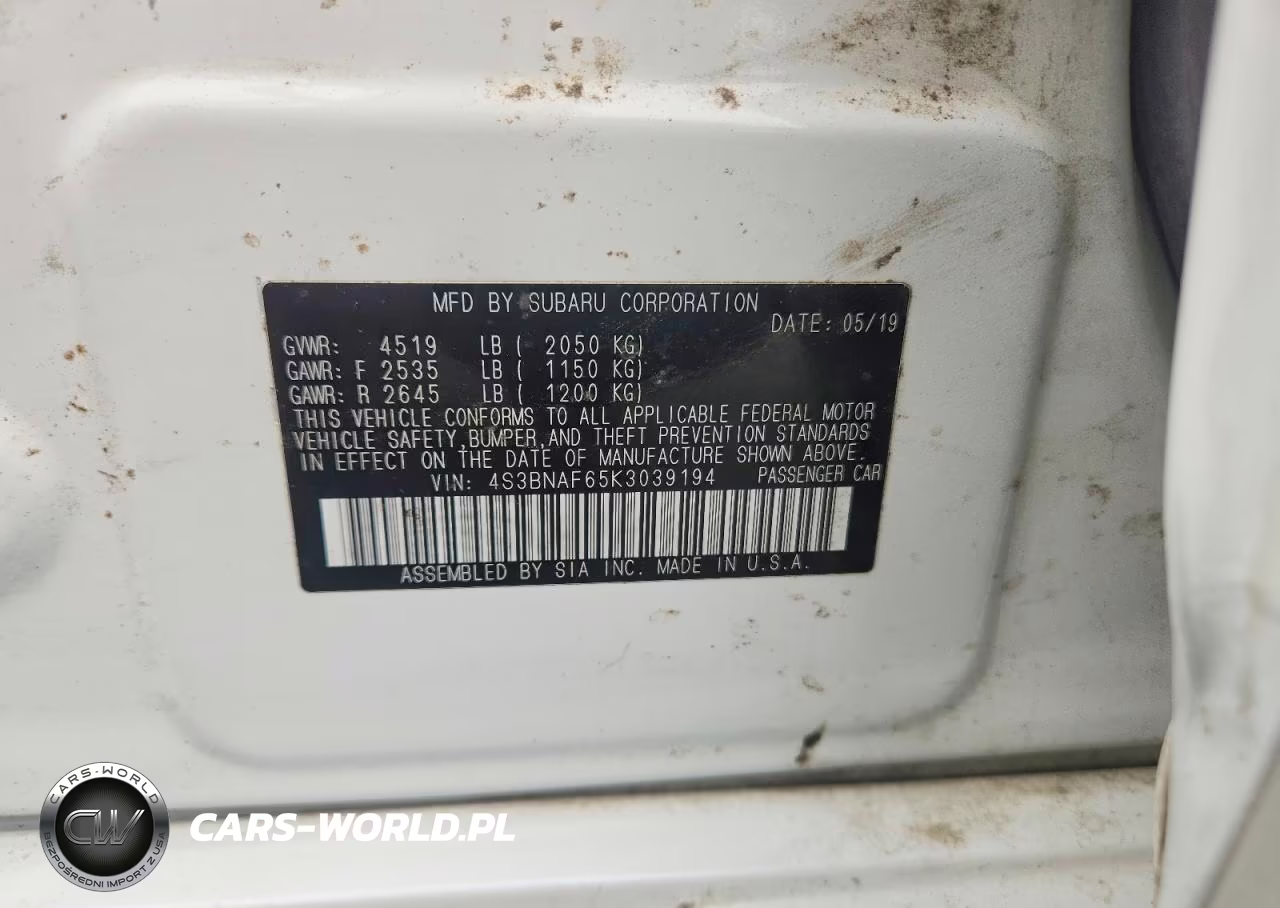 2019 Subaru Legacy Sport VIN:4S3BNAF65K3039194 - 12