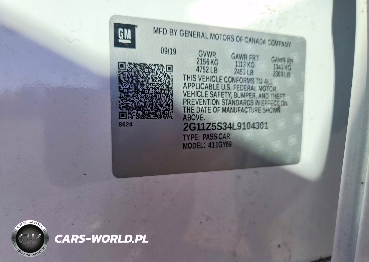 2020 Chevrolet Impala Lt VIN:2G11Z5S34L9104301 - 12