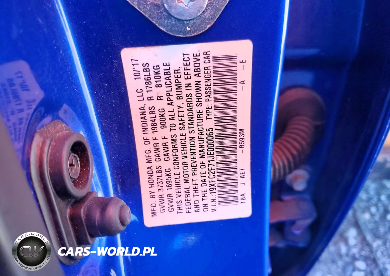 2018 Honda Civic Ex VIN:19XFC2S71JE000065 - 12