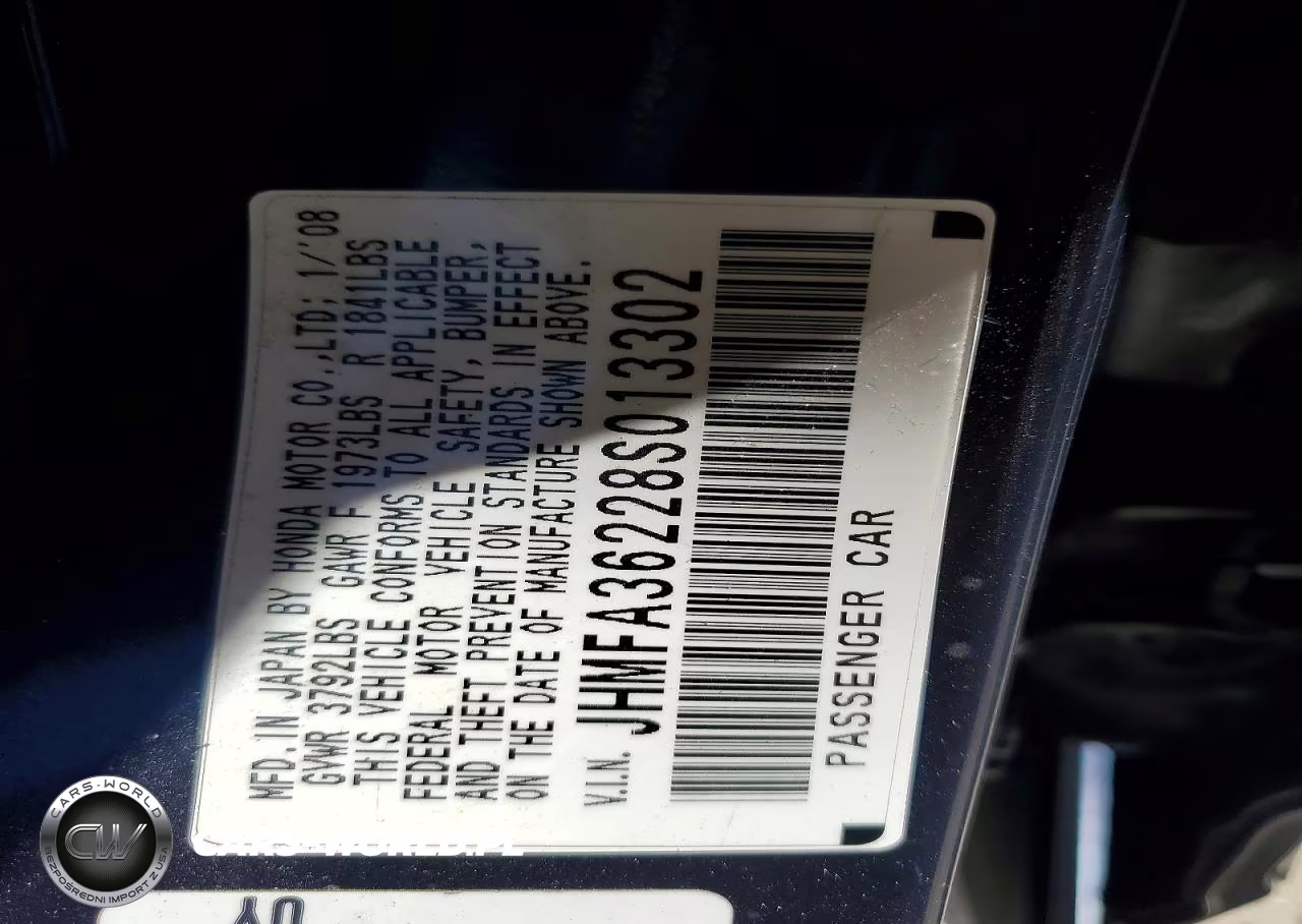 2008 Honda Civic Hybrid VIN:JHMFA36228S013302 - 12