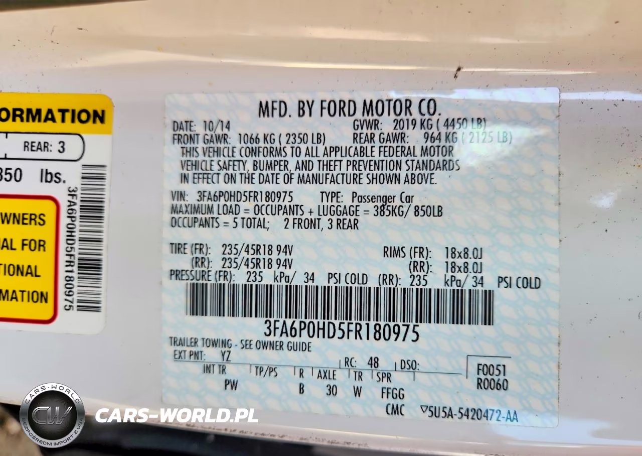 2015 Ford Fusion Se VIN:3FA6P0HD5FR180975 - 12