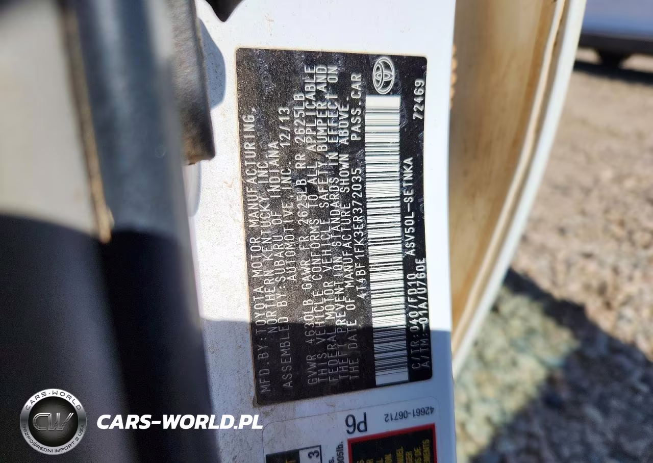 2014 Toyota Camry Le VIN:4T4BF1FK3ER372035 - 12