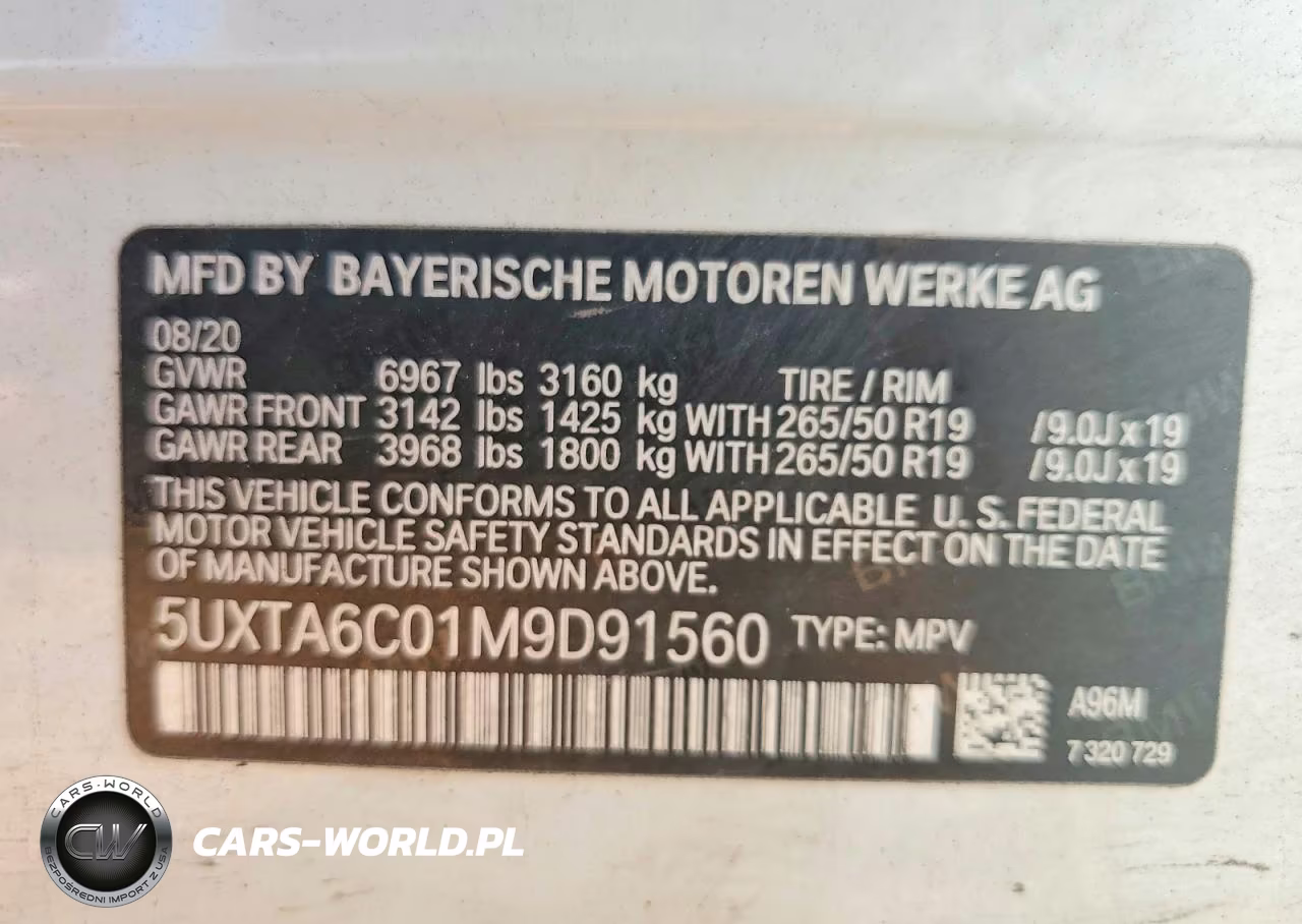 2021 BMW X5 xDrive45E VIN:5UXTA6C01M9D91560 - 13