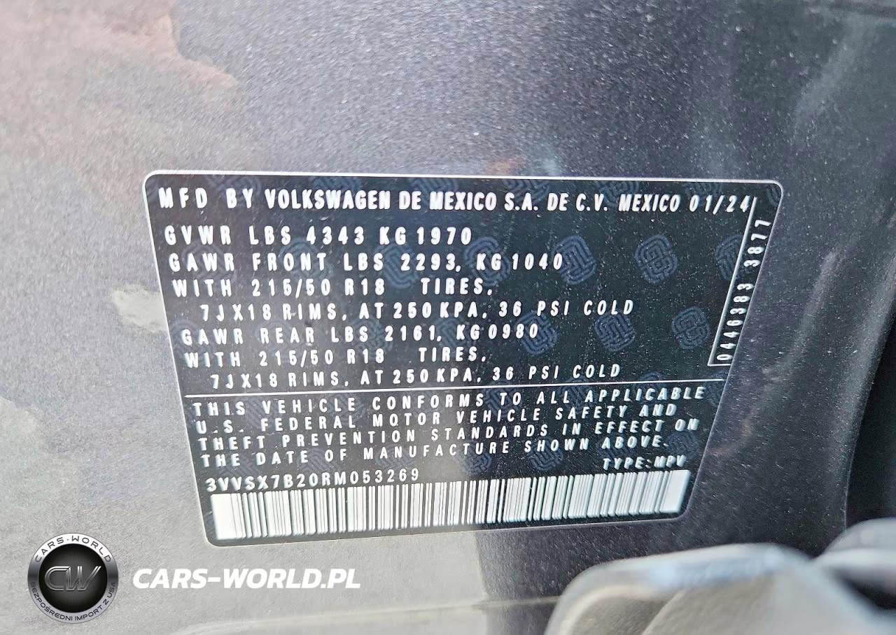 2024 Volkswagen Taos Se VIN:3VVSX7B20RM053269 - 14