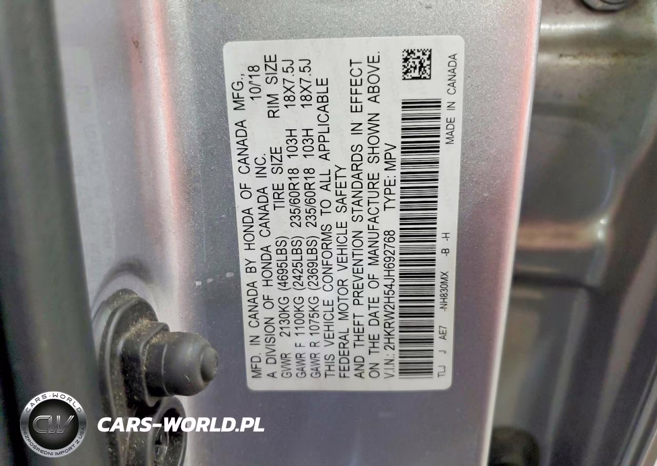 2018 Honda Cr-V Ex VIN:2HKRW2H54JH692768 - 13