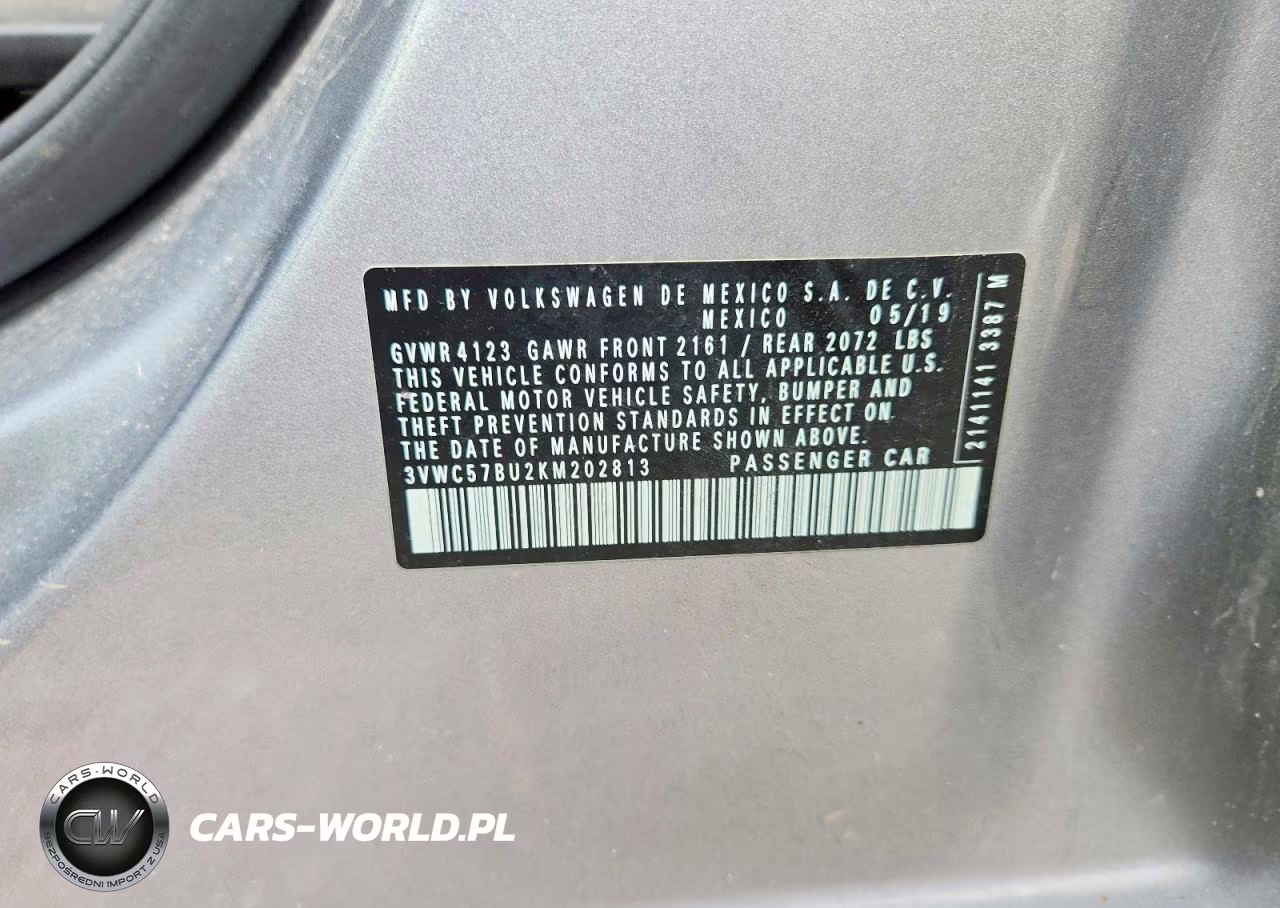 2019 Volkswagen Jetta S VIN:3VWC57BU2KM202813 - 13