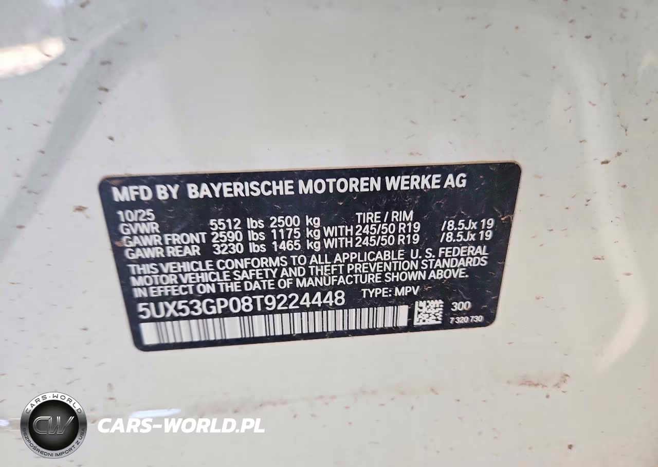 2026 BMW X3 30 xDrive VIN:5UX53GP08T9224448 - 12