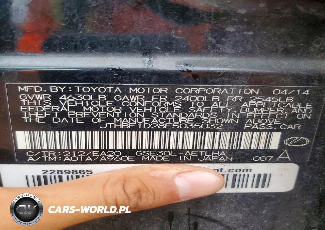 2014 Lexus Is 250 VIN:JTHBF1D28E5035032 - 12