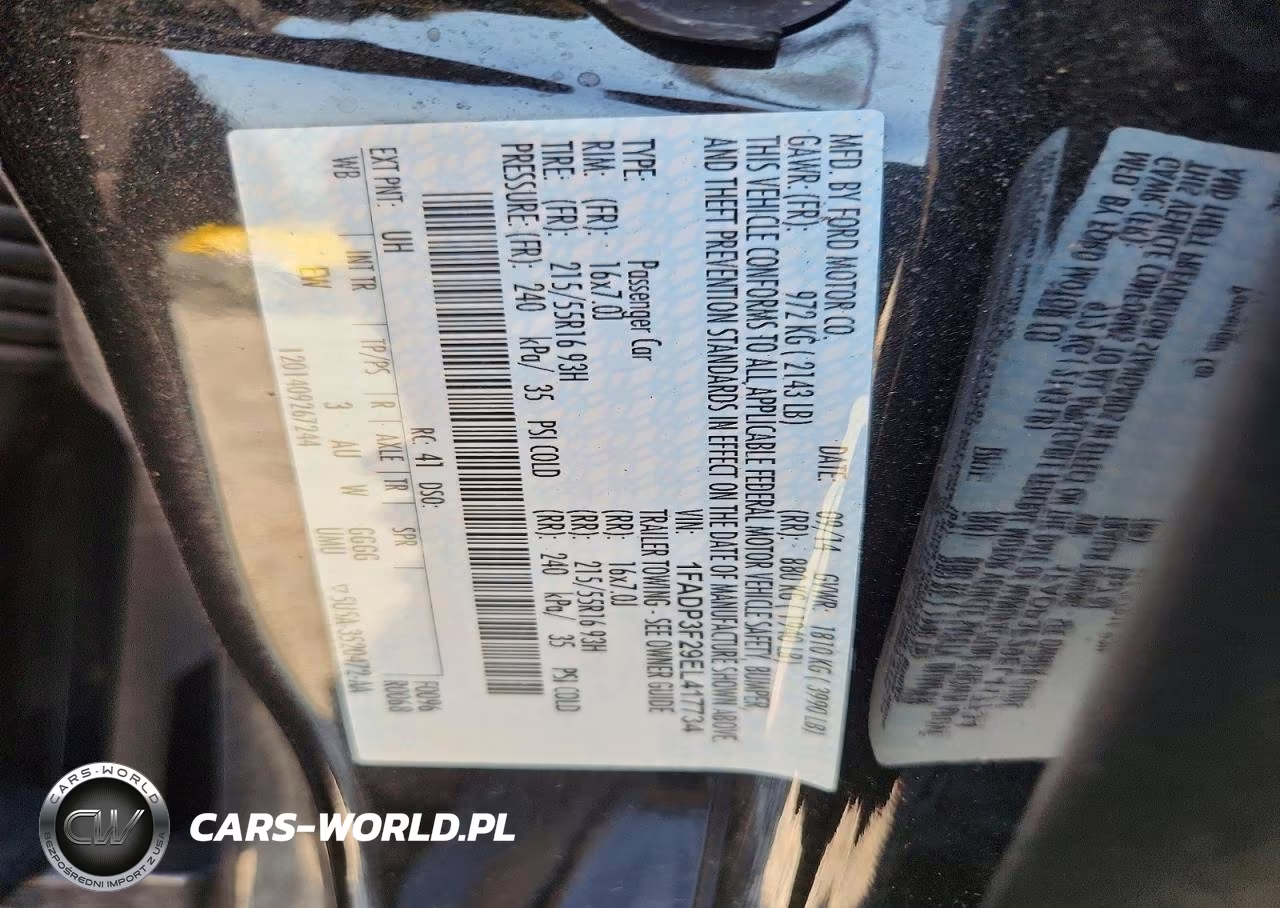2014 Ford Focus Se VIN:1FADP3F29EL417734 - 12