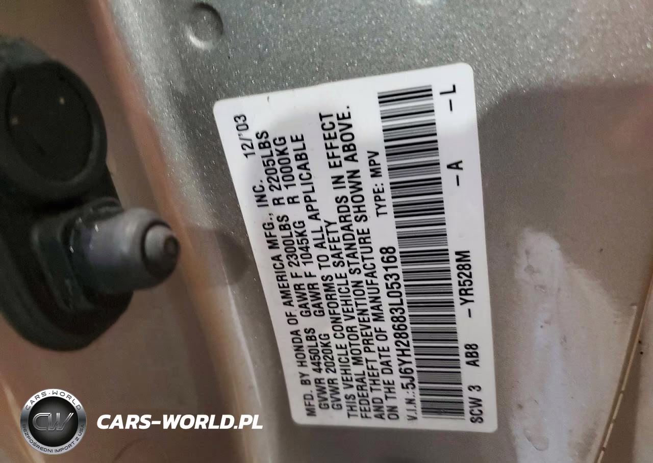 2003 Honda Element Ex VIN:5J6YH28683L053168 - 13