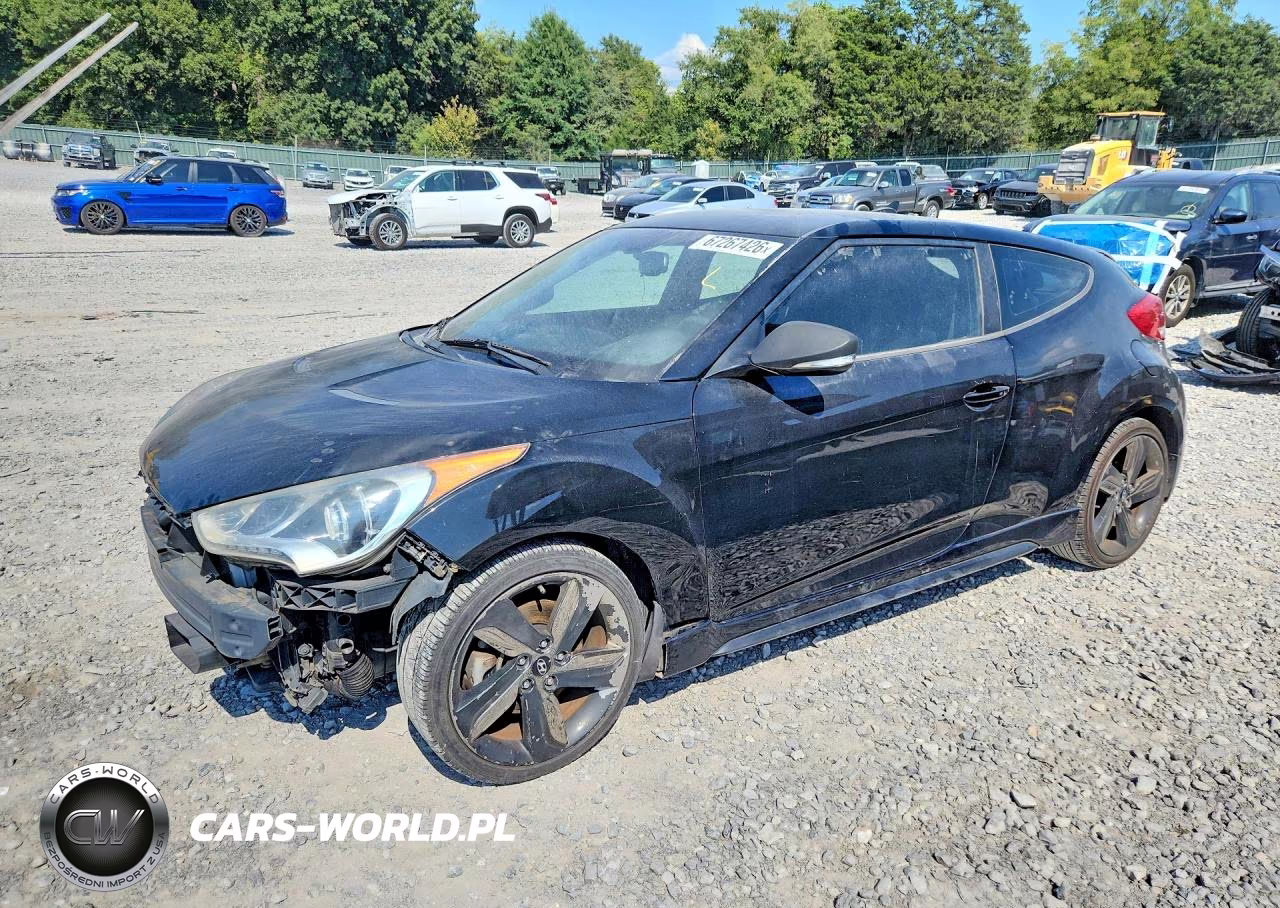 2013 Hyundai Veloster Turbo VIN:KMHTC6AE6DU163974 - 1